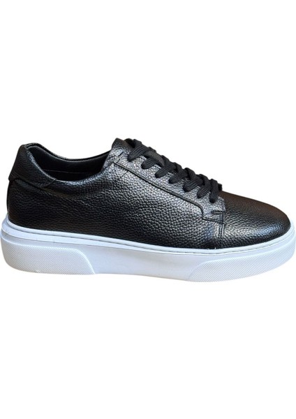 Siyah Erkek Spor Ayakkabı-Siyah Deri Spor Ayakkabı indirimleri