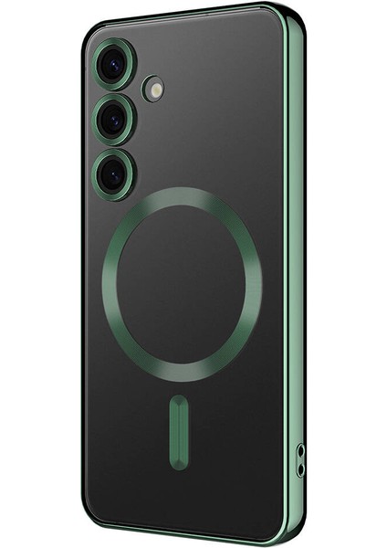 Samsung Galaxy S24 Kılıf Kamera Korumalı M-safe Wireless Şarj Özellikli Zore Demre Kapak