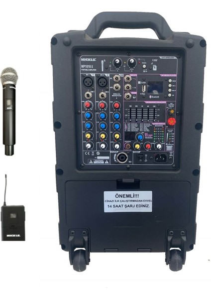 MP1010 10" Sokak Müzisyenleri için Taşınabilir Akülü Portatif Hoparlör Sistemi 300W
