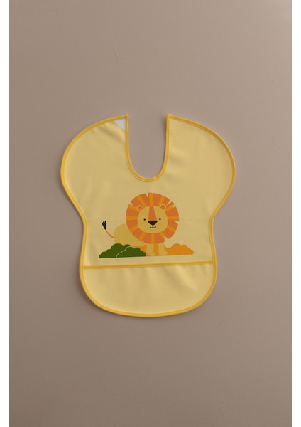Yarım Kollu Mama Önlüğü | Kolay Temizlenebilir | Sıvı Geçirmez Bebek Beslenme Önlüğü | Aslan Desen modelleri