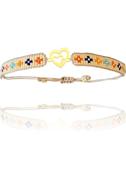 Altın Bileklik Model 3 Kalp G3B413 0.5 gr