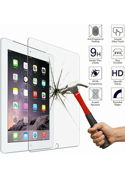 Apple iPad 5. Nesil A1822 A1823 Uyumlu Ekran Koruyucu Kırılmaz Cam