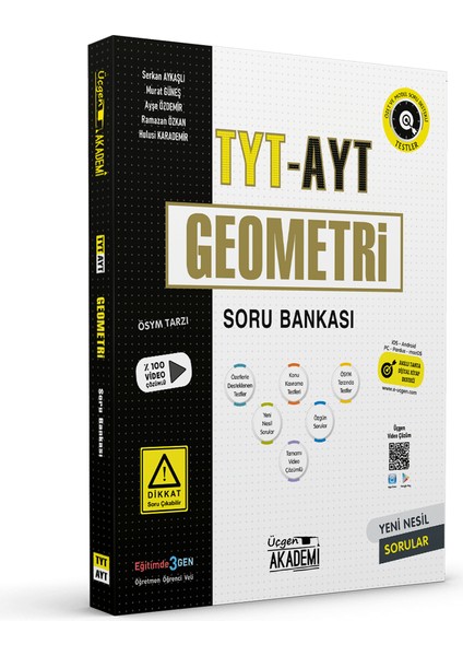 Üçgen Akademi Tyt Ayt Geometri Soru Bankası Ösym Tarzı Yeni Nesil Sorular Video Çözümlü