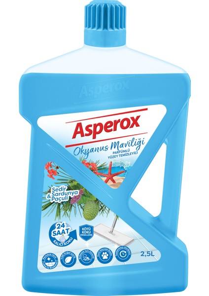 Parfümlü Yüzey Temizleyici Okyanus Maviliği Sedir & Sardunya Paçuli 2, 5 Lt