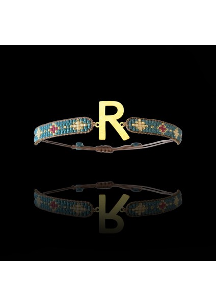 Altın Bileklik Model 6 Harf R G6B732 0.5 gr