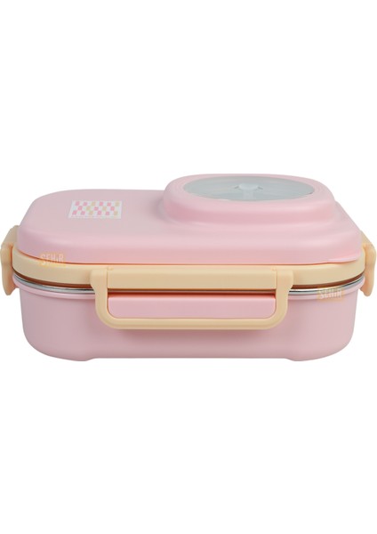 Bento 1100ML Lunchbox Yeni Koleksiyon Tek Katlı 3 Bölmeli Kaseli Çelik Sefer Tası Yemek Kutusu