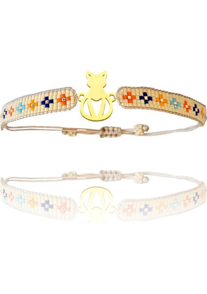 Altın Bileklik Model 3 Kedi G3B266 0.5 gr