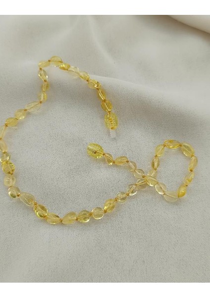 Kolye Kehribar Amber Doğaltaş Düğümlü Bebek Kolyesi fiyatları