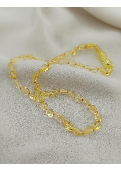 Kolye Kehribar Amber Doğaltaş Düğümlü Bebek Kolyesi modelleri