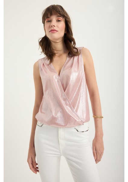 Drape Detaylı Bluz