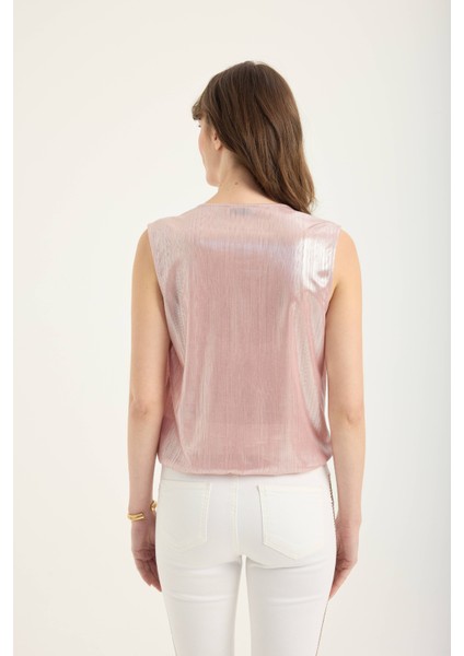 Drape Detaylı Bluz