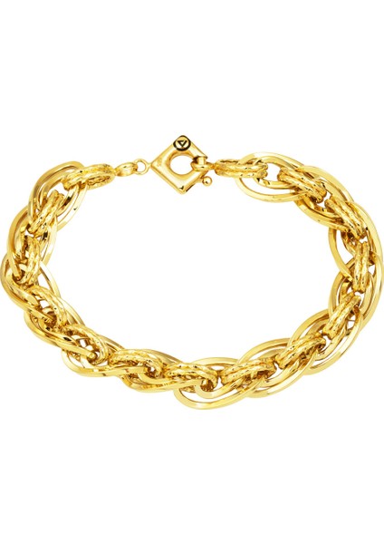 Kalemli 14 Ayar Altın Halka Bileklik