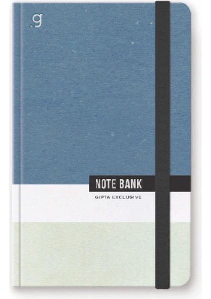 Note Bank Sert Kapak Dikişli Lastikli 13X21 96 Yaprak Not Defteri Çizgili (7351)