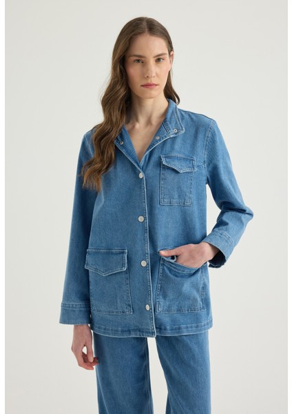 Regular Fit Denim Ceket
