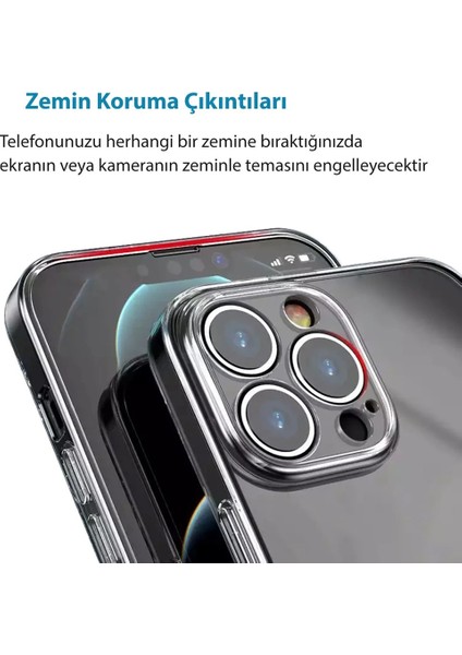 I Phone 15 Pro Şeffaf Renkli Lens Korumalı Kılıf