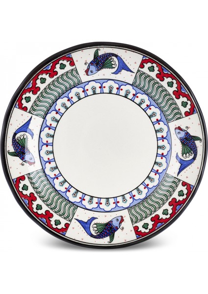 Iznik Balık Pasta Tabağı 21 cm