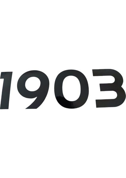 1903 Yazılı Oto Sticker Siyah 20X7CM