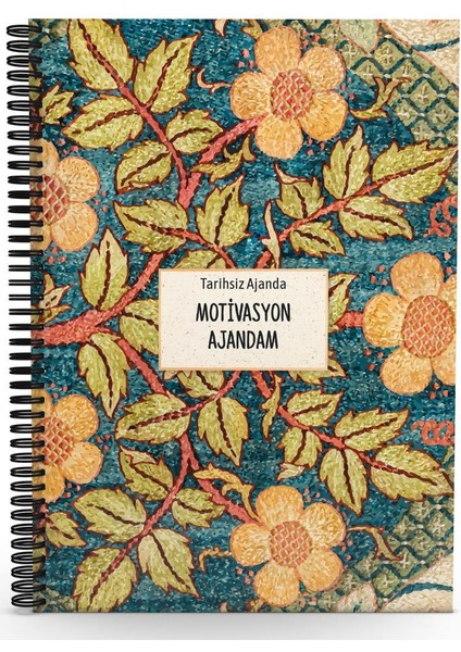 Tarihsiz Motivasyon Ajandam Stickerlı Spiralli 17X24 cm Kod:07