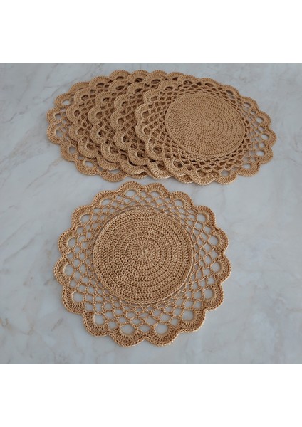 El Örgüsü 6 Kişilik Polyester Makrome Supla