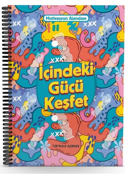 Tarihsiz Motivasyon Ajandam Stickerlı Spiralli 17X24 cm Kod:08