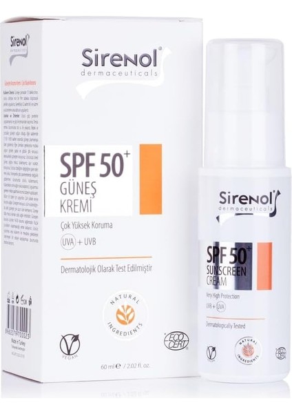 Sirenol-Natural Cadı Fındığı SPF50 Güneş Kremi