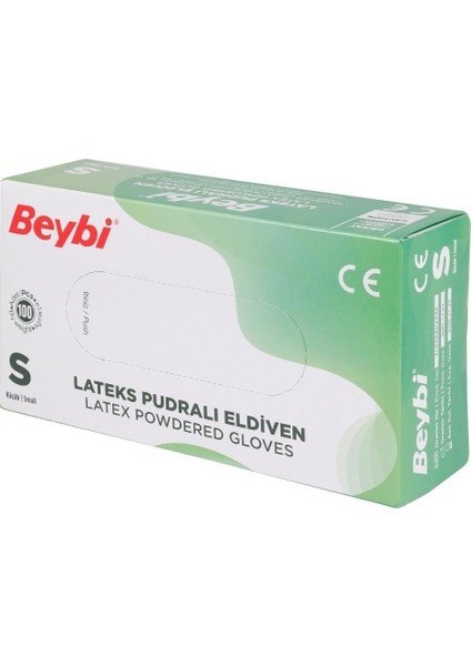 Muayene Eldiveni Lateks Pudralı 100 Adet Beyaz - Small / No.7