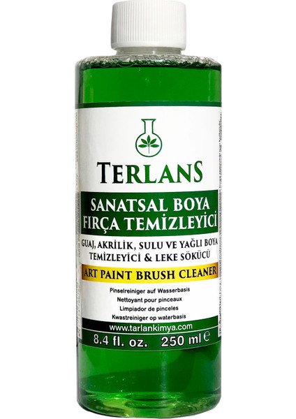 Sanatsal Boya ve Fırça Temizleyici Yağlı ve Akrilik Boya Temizleyici
