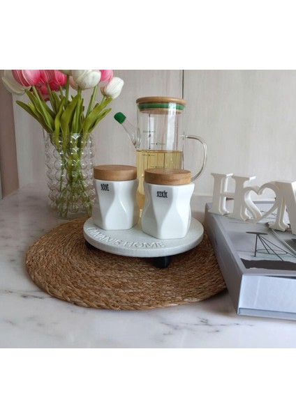 Mermer Desenli Ayaklı Sunumluk 20 cm - Kişiye Özel fiyatları