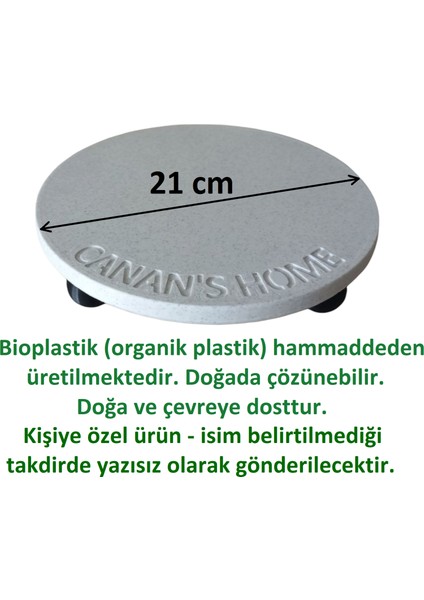 Mermer Desenli Ayaklı Sunumluk 20 cm - Kişiye Özel indirimleri