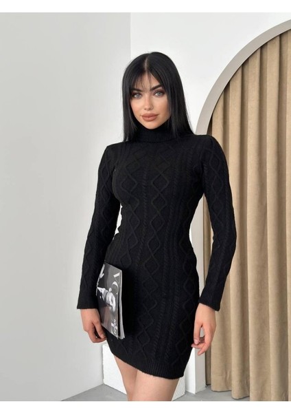 Livorna Boğazlı Mini Elbise