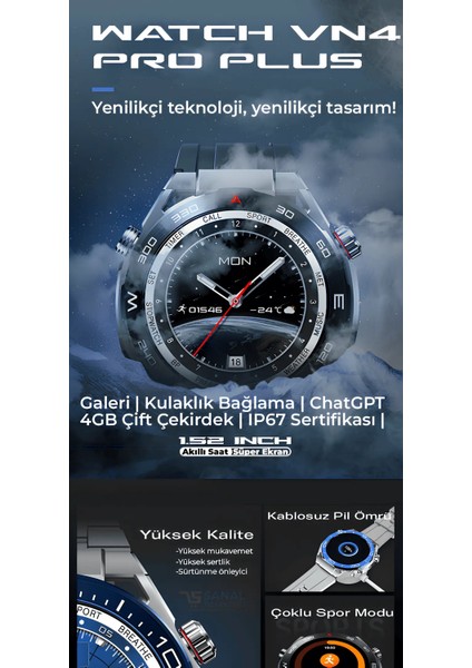 Watch Vn 4 Pro Plus Akıllı Saat