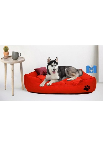 Ultrasoft Mukavemetli Battal Boy Köpek Yatağı Yıkanabilir Ürün / Kemik ve Yastık Hediyeli