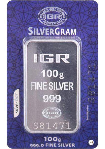 100 gr Gümüş Külçe