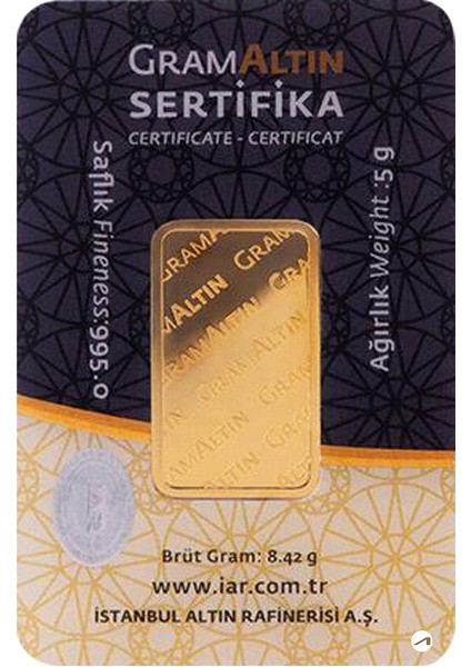 5 gr 24 Ayar Gram Altın fiyatları