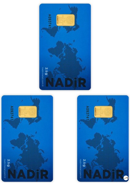 3 Adet 2.5 gr 24 Ayar Nadirgold Gram Altın