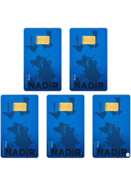 5 Adet 2.5 gr 24 Ayar Nadirgold Gram Altın