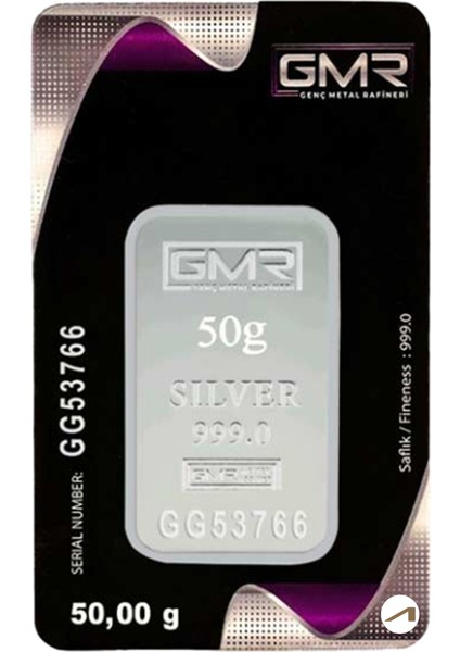Gmr 50 gr Gümüş Külçe