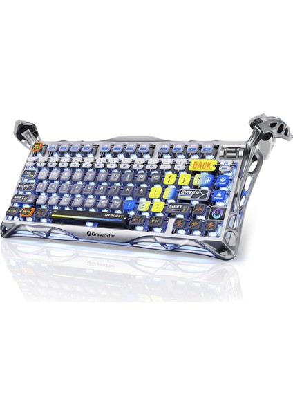 Mercury K1 Pro Rgb Kablosuz Mekanik Gaming Klavye, Alüminyum Çerçeveli, Ingilizce Q, Uzay Gri