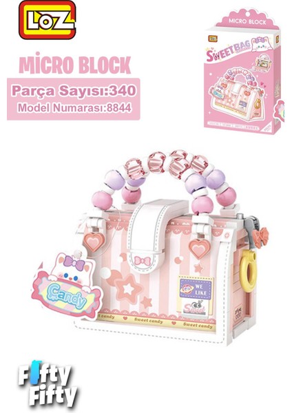 Loz Micro Block Sweet Bag Serisi Boncuklu Çanta 340 Parça Oyuncak Yapım Seti FFLZ-8844