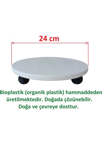 24CM Mermer Desenli Ayaklı Sunumluk