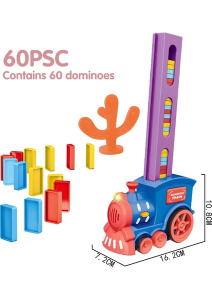 Domino Taşı Dizen Tren Pilli Sesli Işıklı Hareketli 60 Parça Eğitici Tren Oyunu modelleri