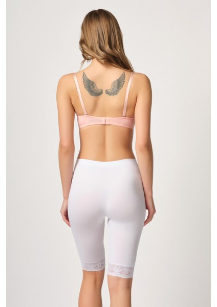 Beyaz Mı Emay 3004 Soft Uzun Paça Dantel Boxer