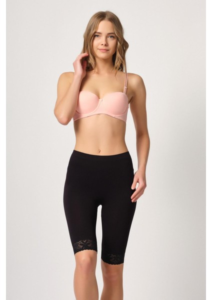 Siyah Mı Emay 3004 Soft Uzun Paça Dantel Boxer