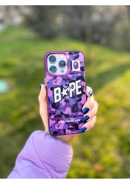 Apple iphone 13 Pro Holo Case Yeni Model Baskılı Sert Plastik Sararmaz Darbe Emici Kamera Korumalı