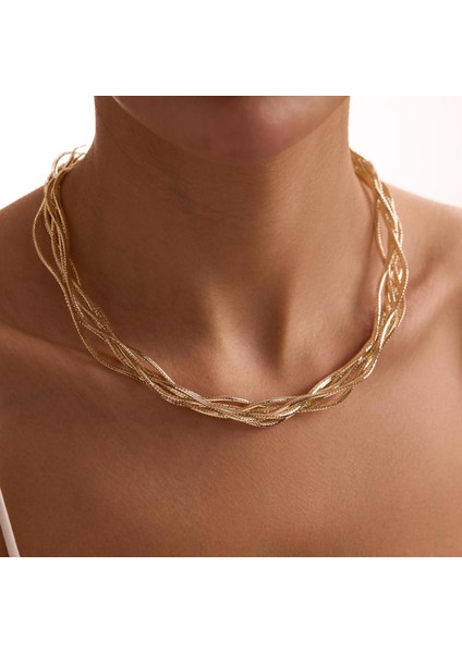 14 Ayar Altın İtalyan Beşli Sarmaşık Kolye fiyatları