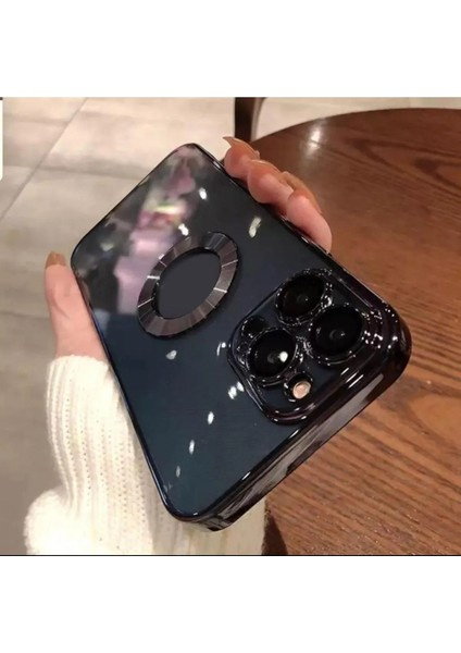 iphone 12 Pro Uyumlu Extra Kamera Korumalı (Kamerası Cam Lensli) Lazer Kılıf (Logo Gösteren)