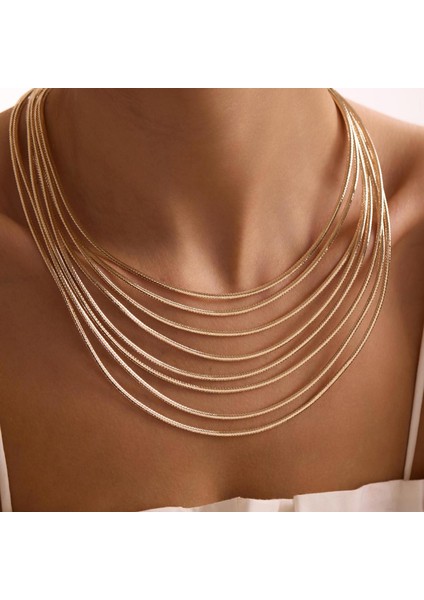 14 Ayar Altın İtalyan 8 Sıra Kolye modelleri