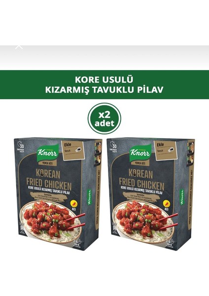 Korean Fried Chicken , Kore Usulü Kızarmış Tavuklu Pilav 2 Adet