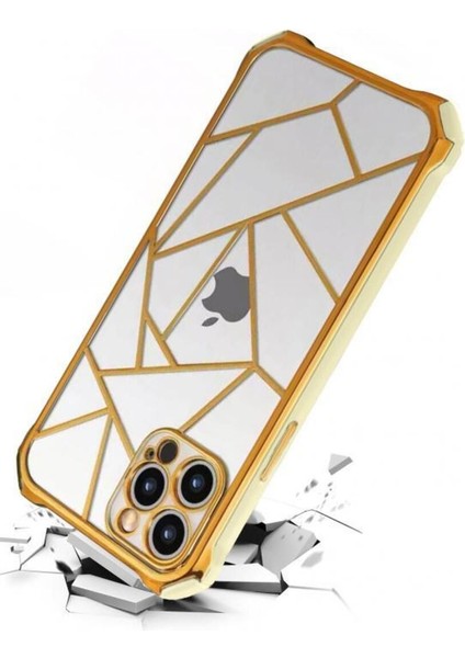 iphone 11 Pro Uyumlu Elektro Lazer - Süper Darbe Emici - Kamera Korumalı Lüks Lazer Kılıf Arka Kapak