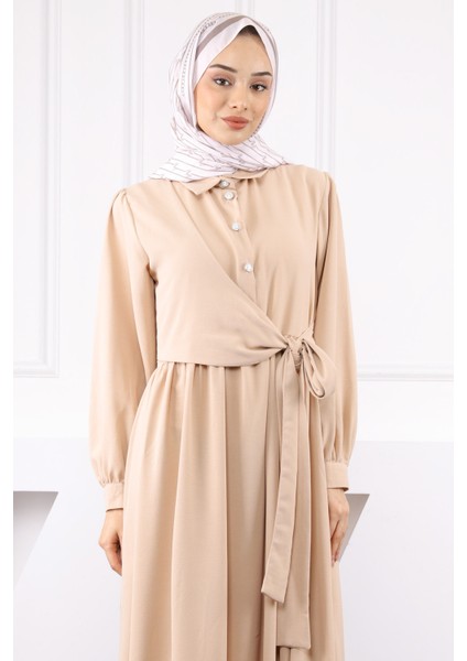 Vizon Yan Bağlamalı Linda Elbise fırsatları